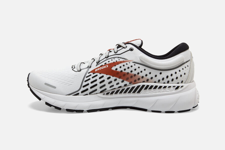 Brooks Adrenaline GTS 21 Road Running Shoes - Mens - White/Black/Orange - LG6590347